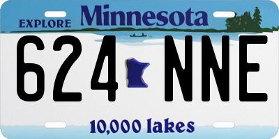 MN license plate 624NNE