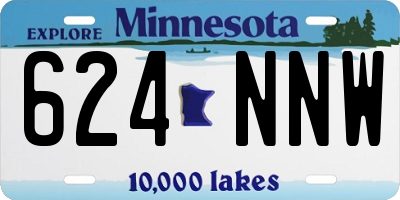 MN license plate 624NNW