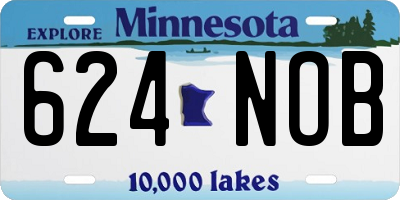 MN license plate 624NOB