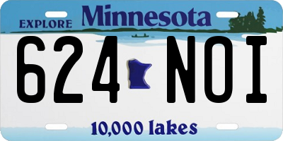 MN license plate 624NOI