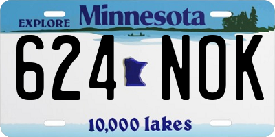MN license plate 624NOK