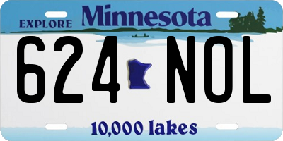 MN license plate 624NOL