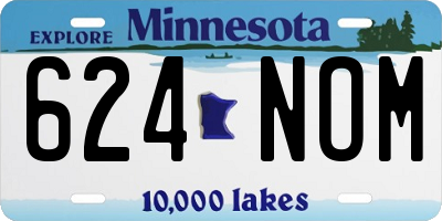 MN license plate 624NOM