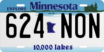 MN license plate 624NON