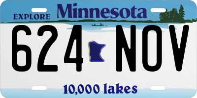 MN license plate 624NOV