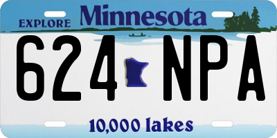 MN license plate 624NPA