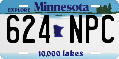 MN license plate 624NPC