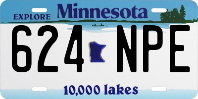 MN license plate 624NPE