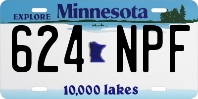 MN license plate 624NPF
