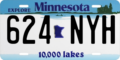 MN license plate 624NYH