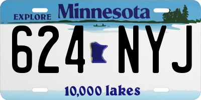 MN license plate 624NYJ