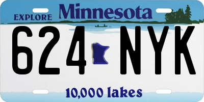 MN license plate 624NYK