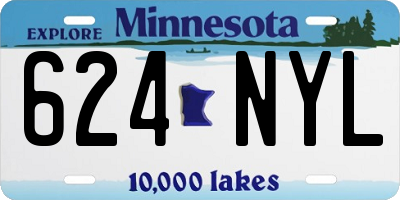 MN license plate 624NYL