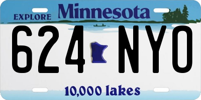 MN license plate 624NYO