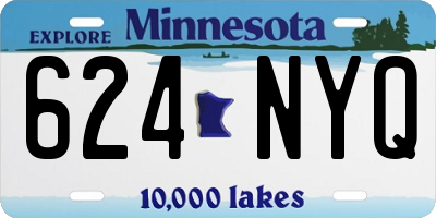 MN license plate 624NYQ