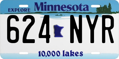 MN license plate 624NYR