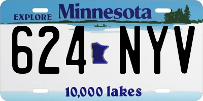 MN license plate 624NYV