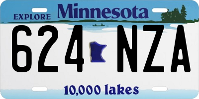 MN license plate 624NZA