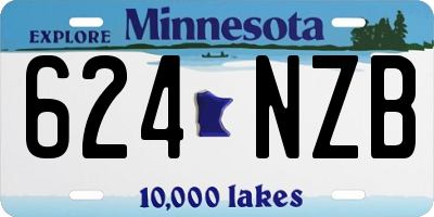 MN license plate 624NZB