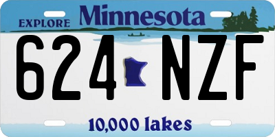 MN license plate 624NZF