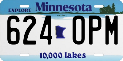 MN license plate 624OPM