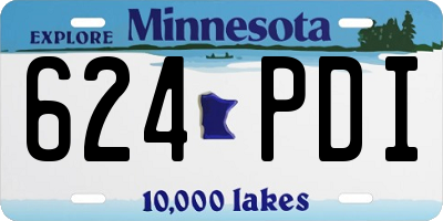 MN license plate 624PDI