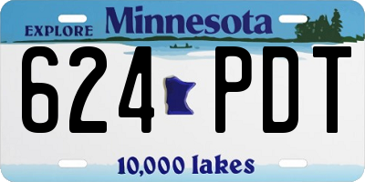 MN license plate 624PDT