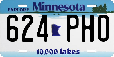 MN license plate 624PHO