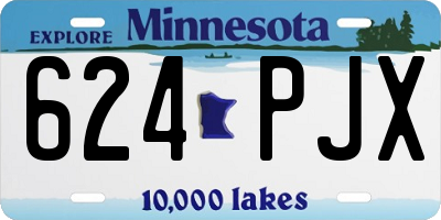 MN license plate 624PJX