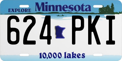 MN license plate 624PKI