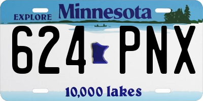 MN license plate 624PNX