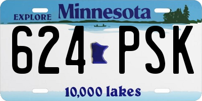 MN license plate 624PSK