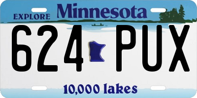 MN license plate 624PUX