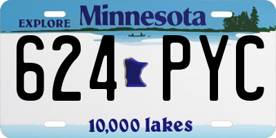 MN license plate 624PYC