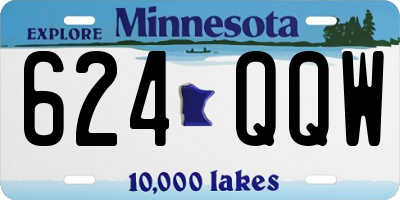 MN license plate 624QQW