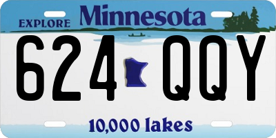 MN license plate 624QQY