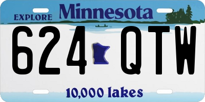 MN license plate 624QTW