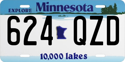 MN license plate 624QZD