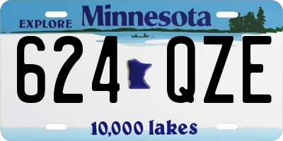 MN license plate 624QZE