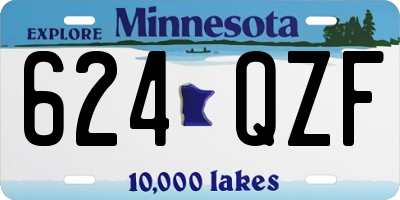 MN license plate 624QZF