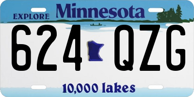 MN license plate 624QZG