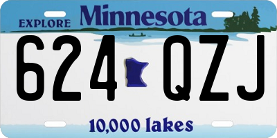 MN license plate 624QZJ