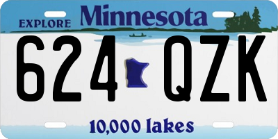 MN license plate 624QZK