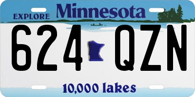 MN license plate 624QZN