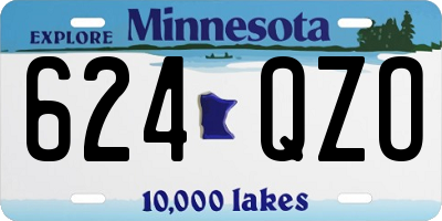 MN license plate 624QZO