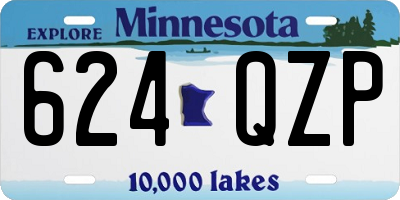 MN license plate 624QZP