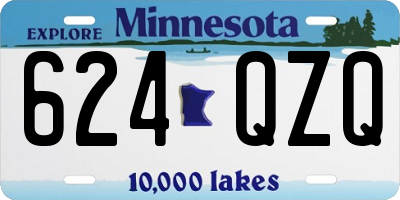 MN license plate 624QZQ
