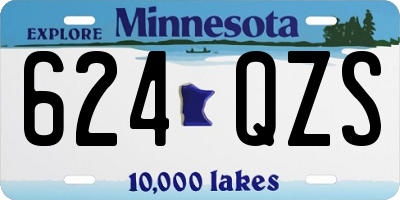 MN license plate 624QZS
