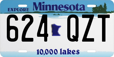 MN license plate 624QZT
