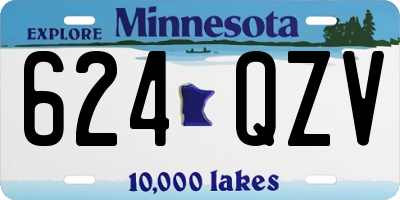 MN license plate 624QZV